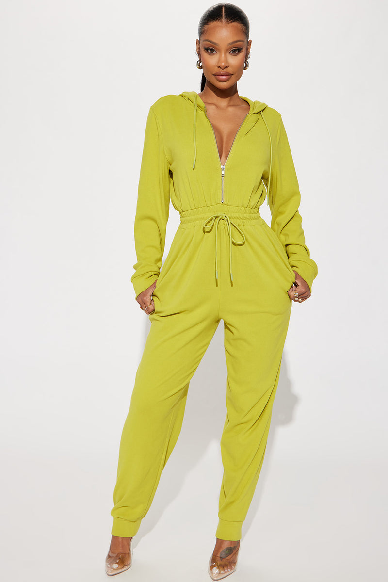 Play It Back Jumpsuit Chartreuse Fashion Nova, Jumpsuits Fashion Nova