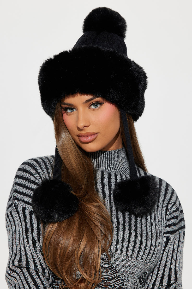 Styled Out Winter Oversized Beanie Black Fashion Nova, Accessories