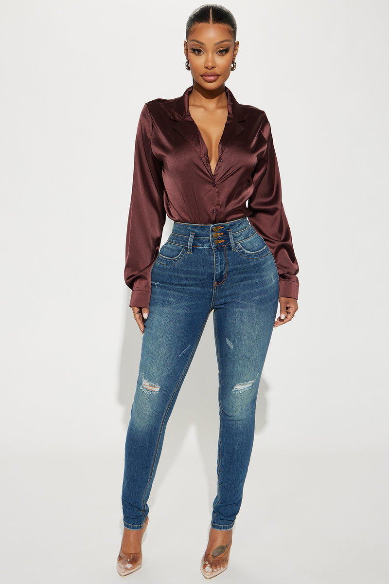 Satin shirt 2025 with jeans