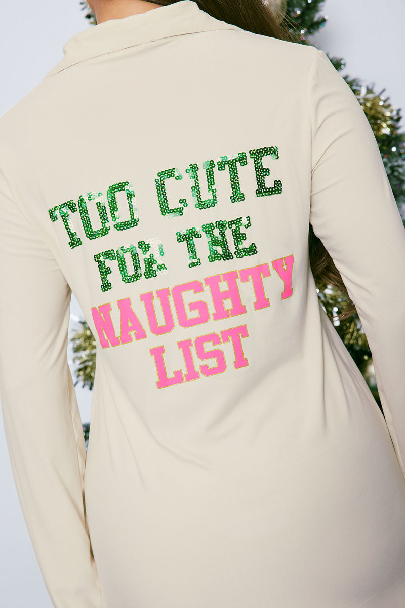 Naughty sales list pyjamas