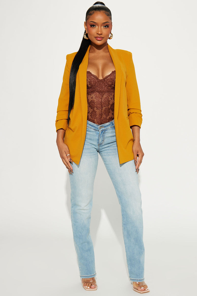 Women's mustard on sale yellow blazer