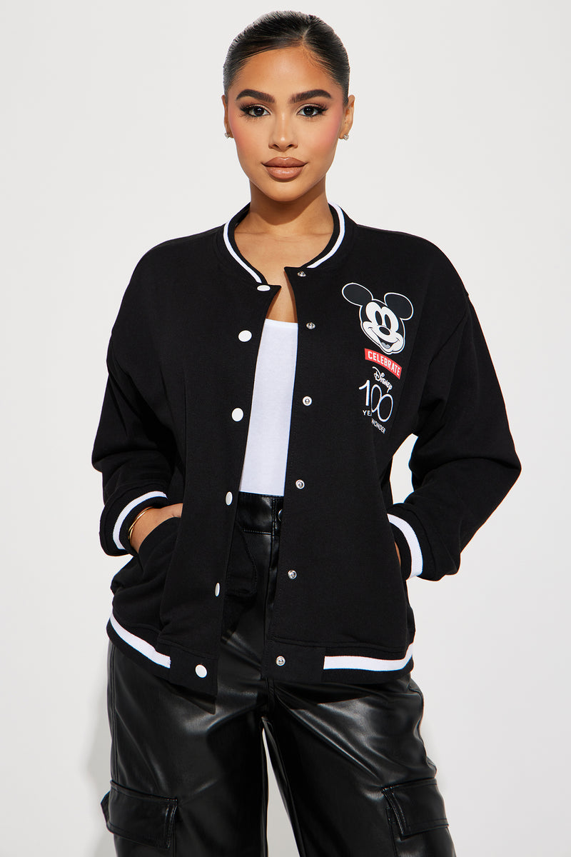 Mickey Mouse Bomber Jacket Black