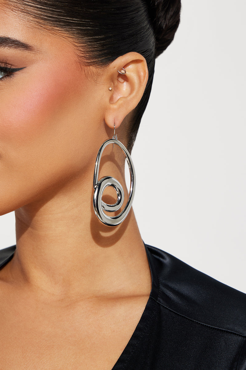 Swirls For The Girls Drop Earrings Silver Fashion Nova, Jewelry Fashion Nova
