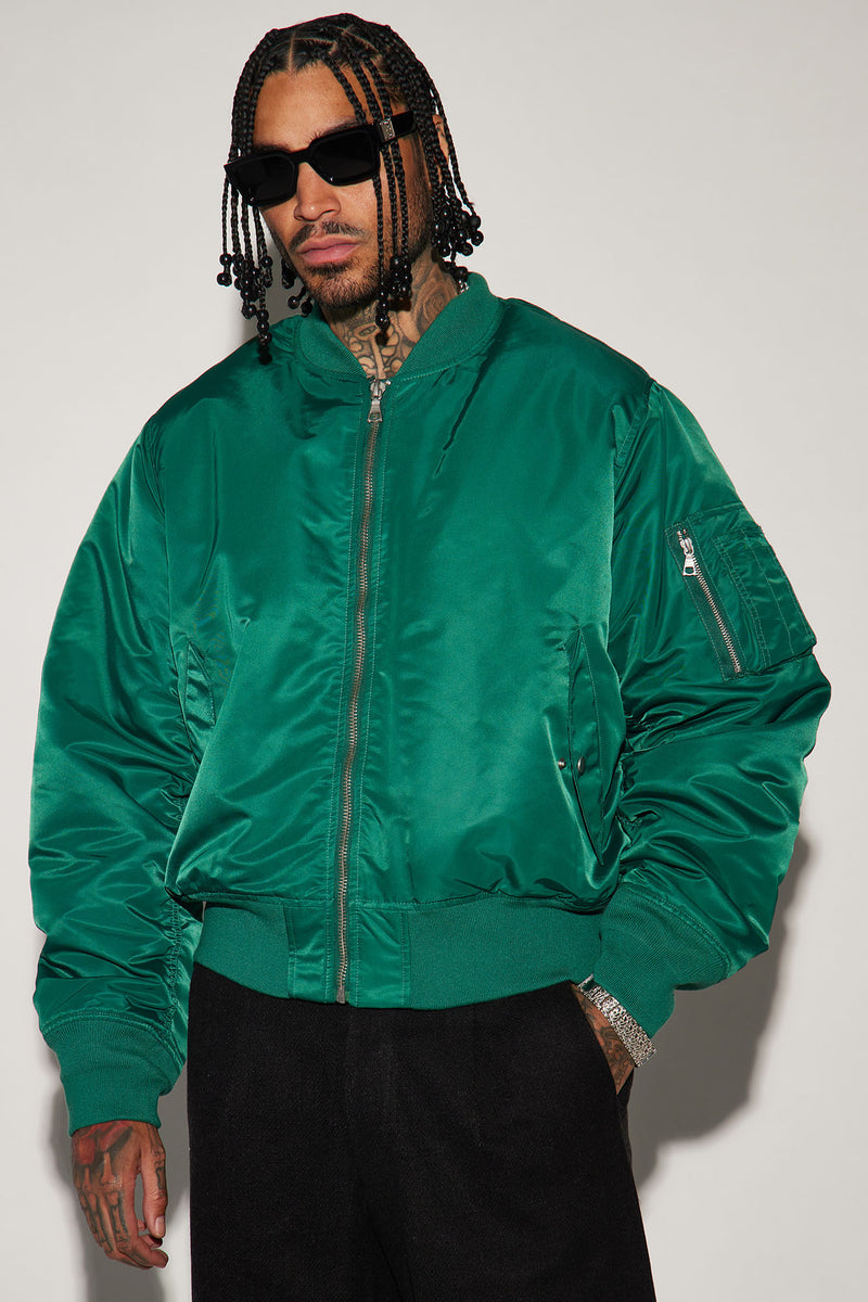 Emerald green 2025 bomber jacket