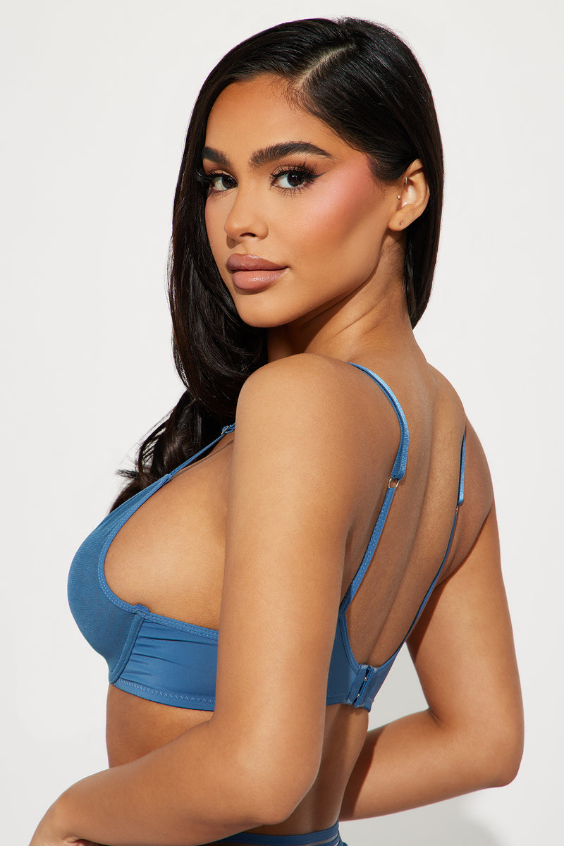 Weekend Vibe Mesh Underwire Bra Blue Fashion Nova, Lingerie