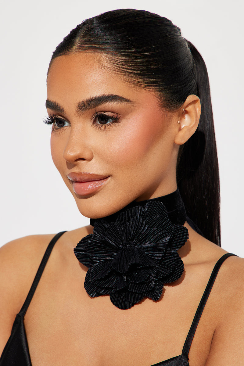 Flora Choker Necklace Black Fashion Nova, Jewelry Fashion Nova