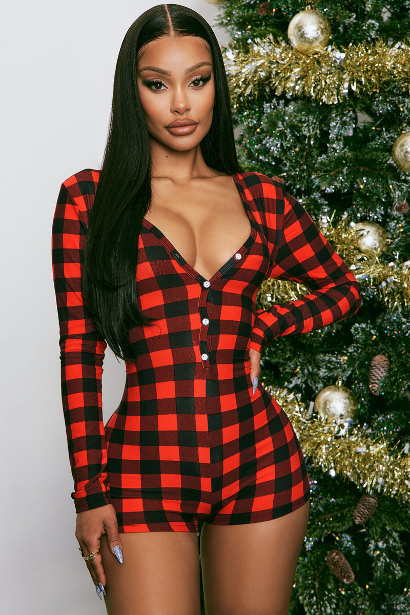 Look But Don t Touch PJ Romper Onesie Red Black Fashion Nova