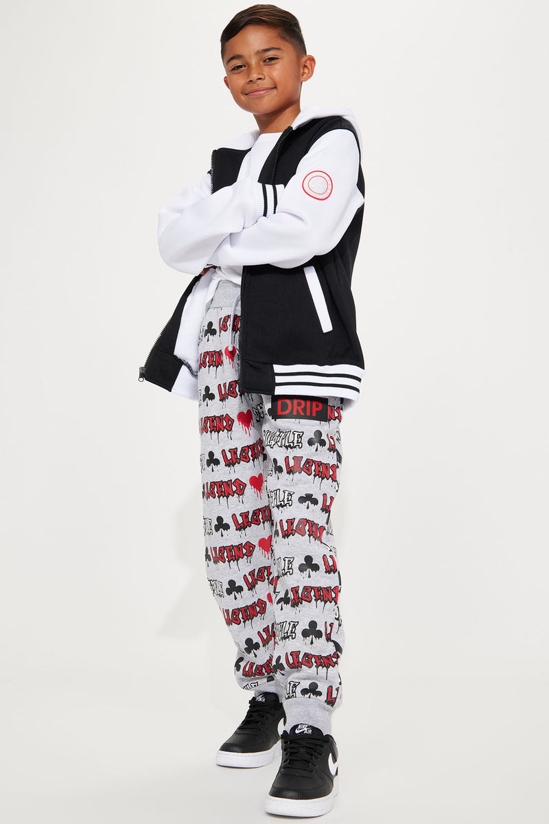 Mini Drip King Fleece Joggers - Heather Grey | Fashion Nova, Kids Pants &  Jeans | Fashion Nova