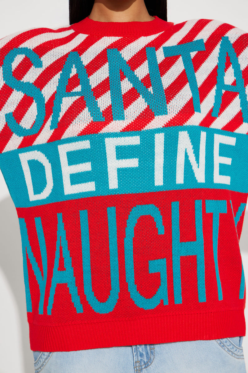 Define naughty christmas best sale sweater