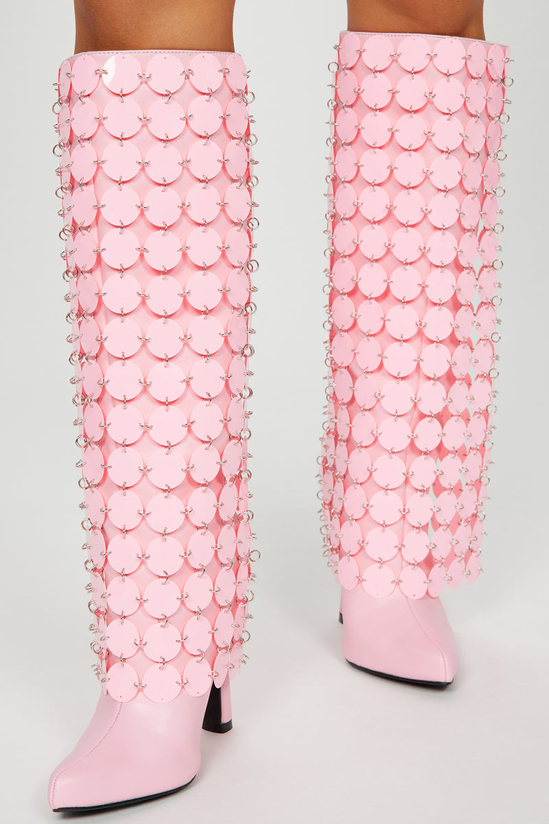 Fashion nova best sale pink boots
