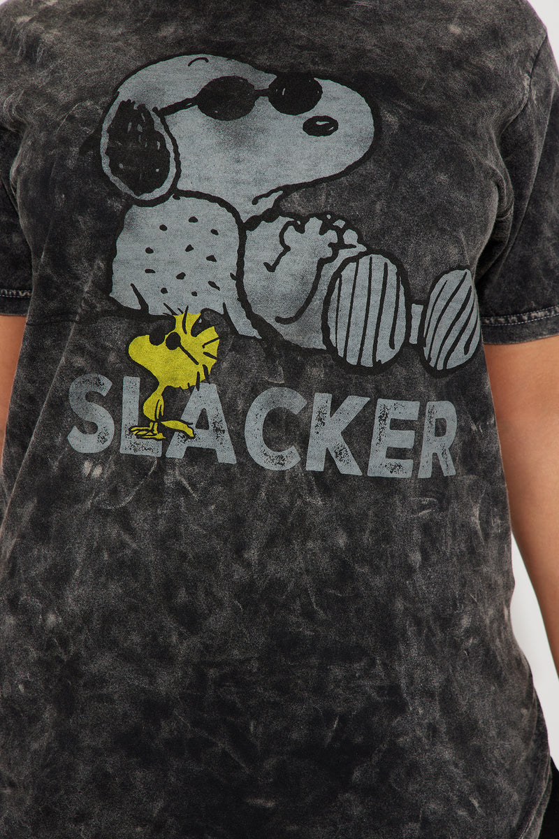 snoopy slacker t shirt