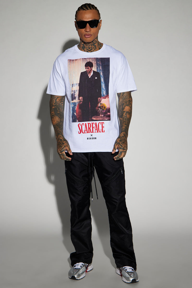 Scarface I'll Only Tell You Once Short Sleeve Tee White Fashion