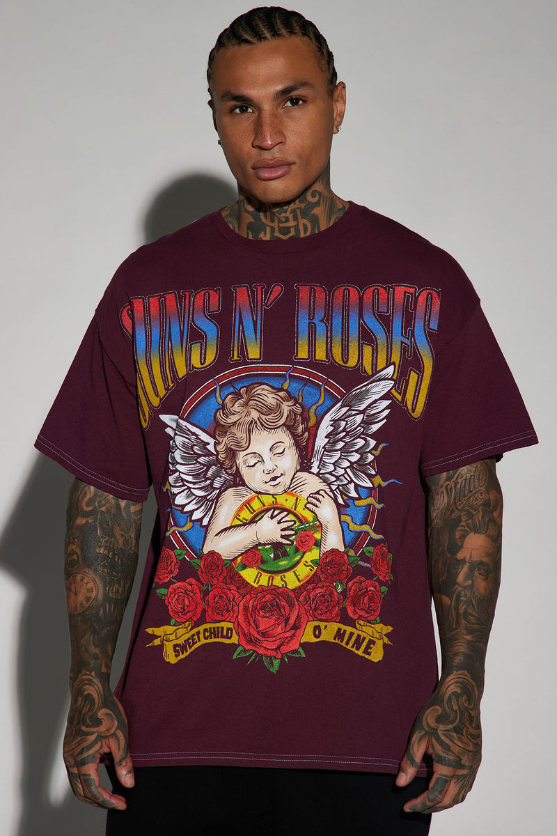 Guns N Roses Sweet Child O Mine Short Sleeve Tee Burgundy