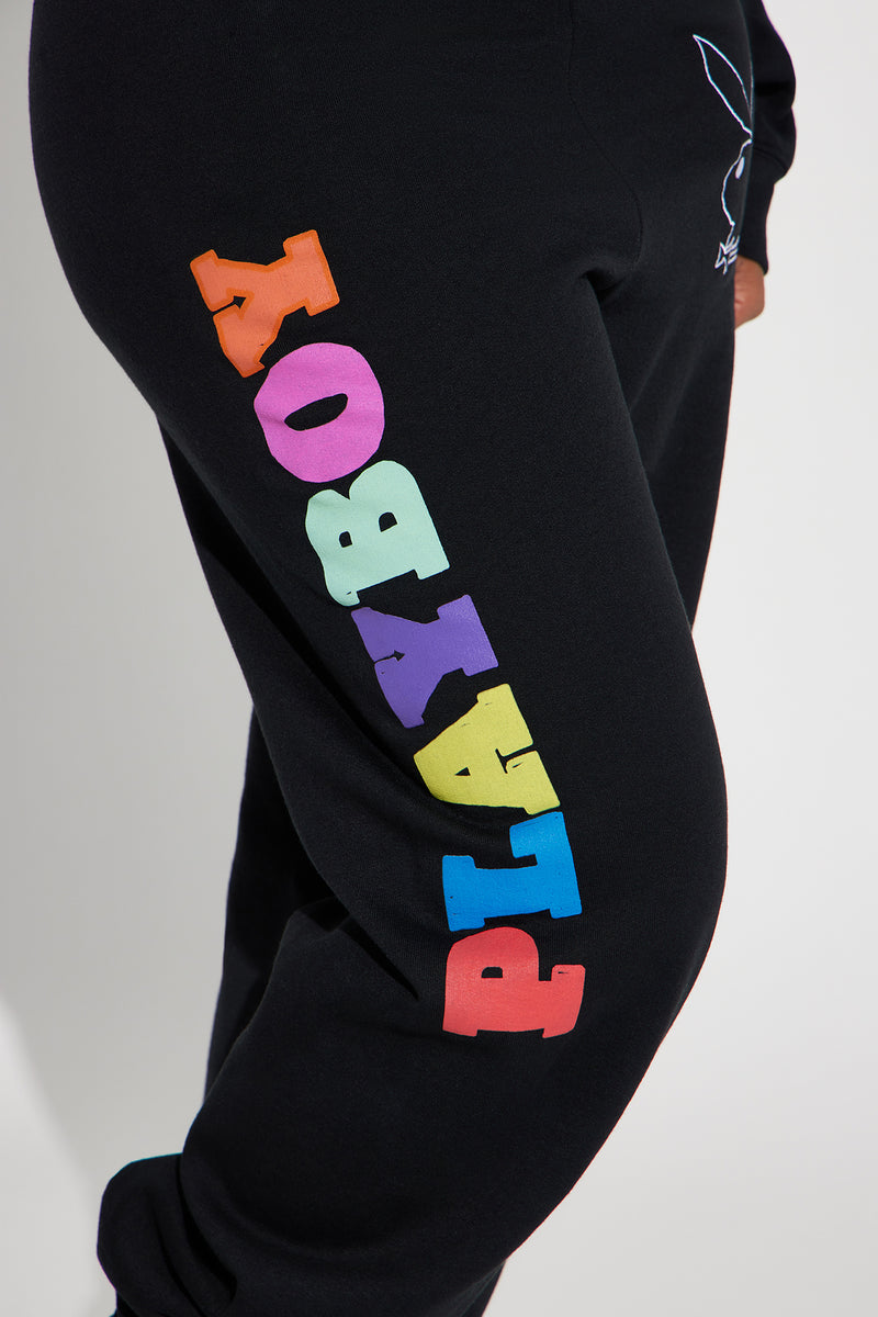 Playboy Bunny Embroidered Jogger Black Fashion Nova Screens