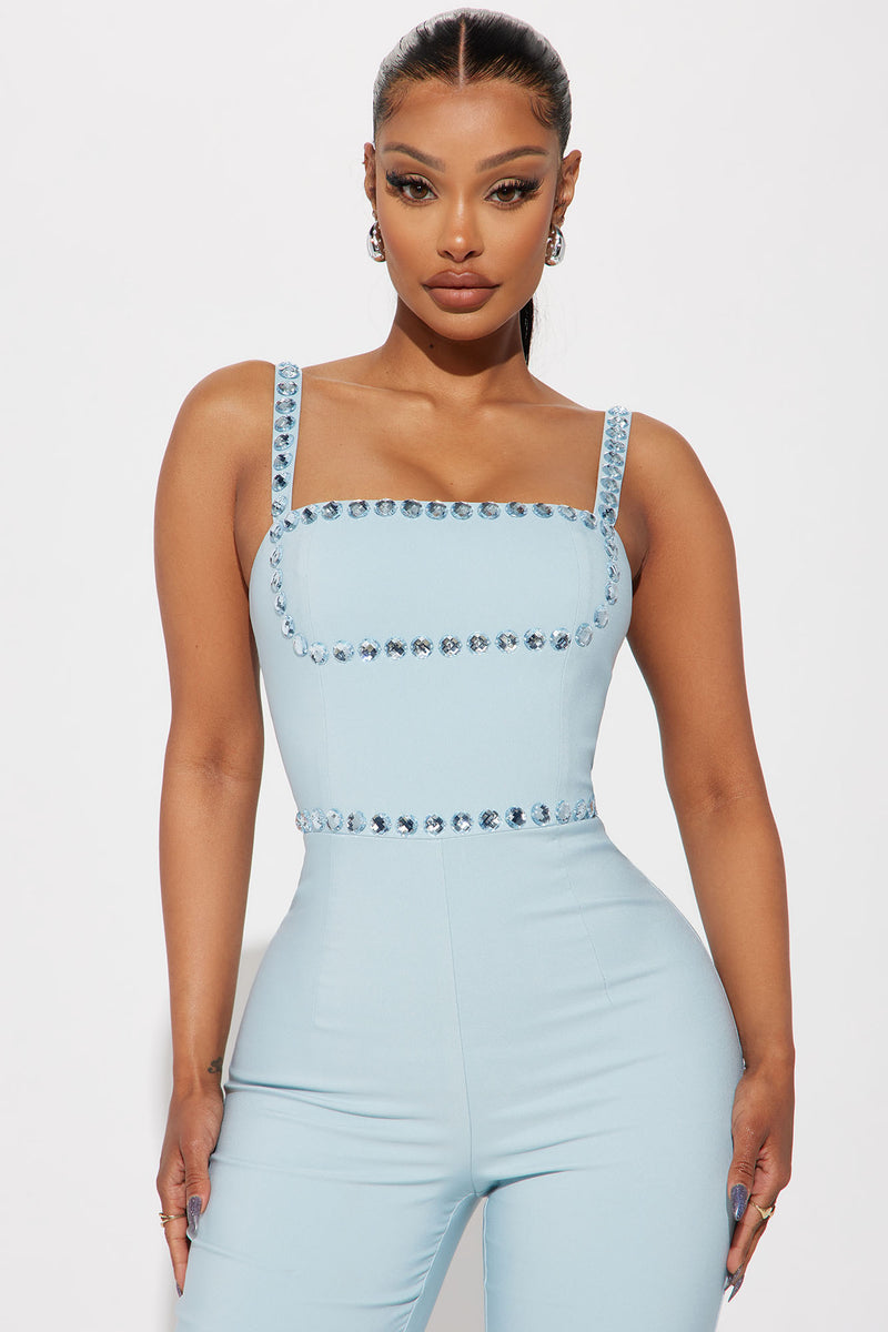 Bold Moves Jumpsuit Light Blue Fashion Nova, Jumpsuits Fashion Nova