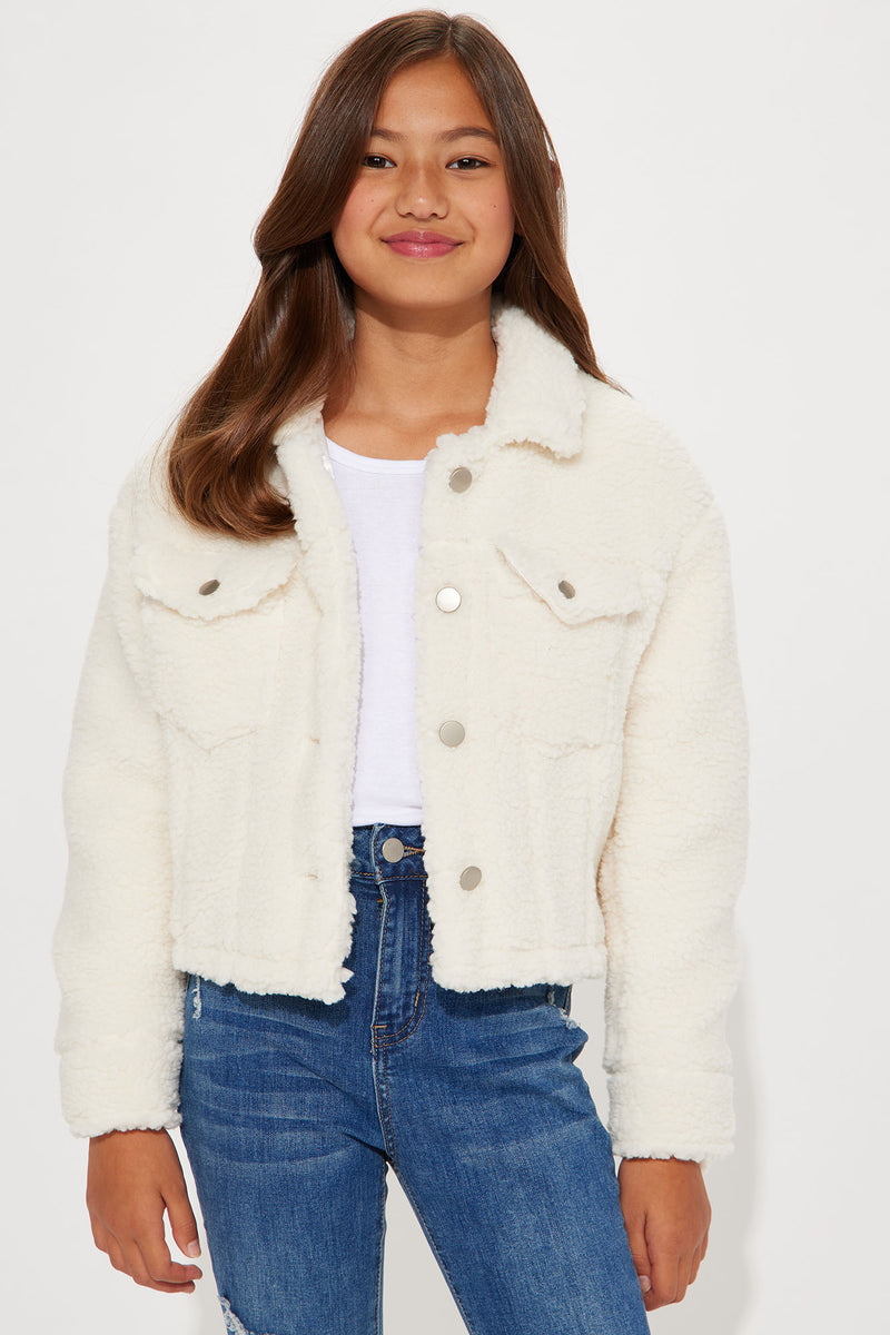 Ivory hot sale sherpa jacket