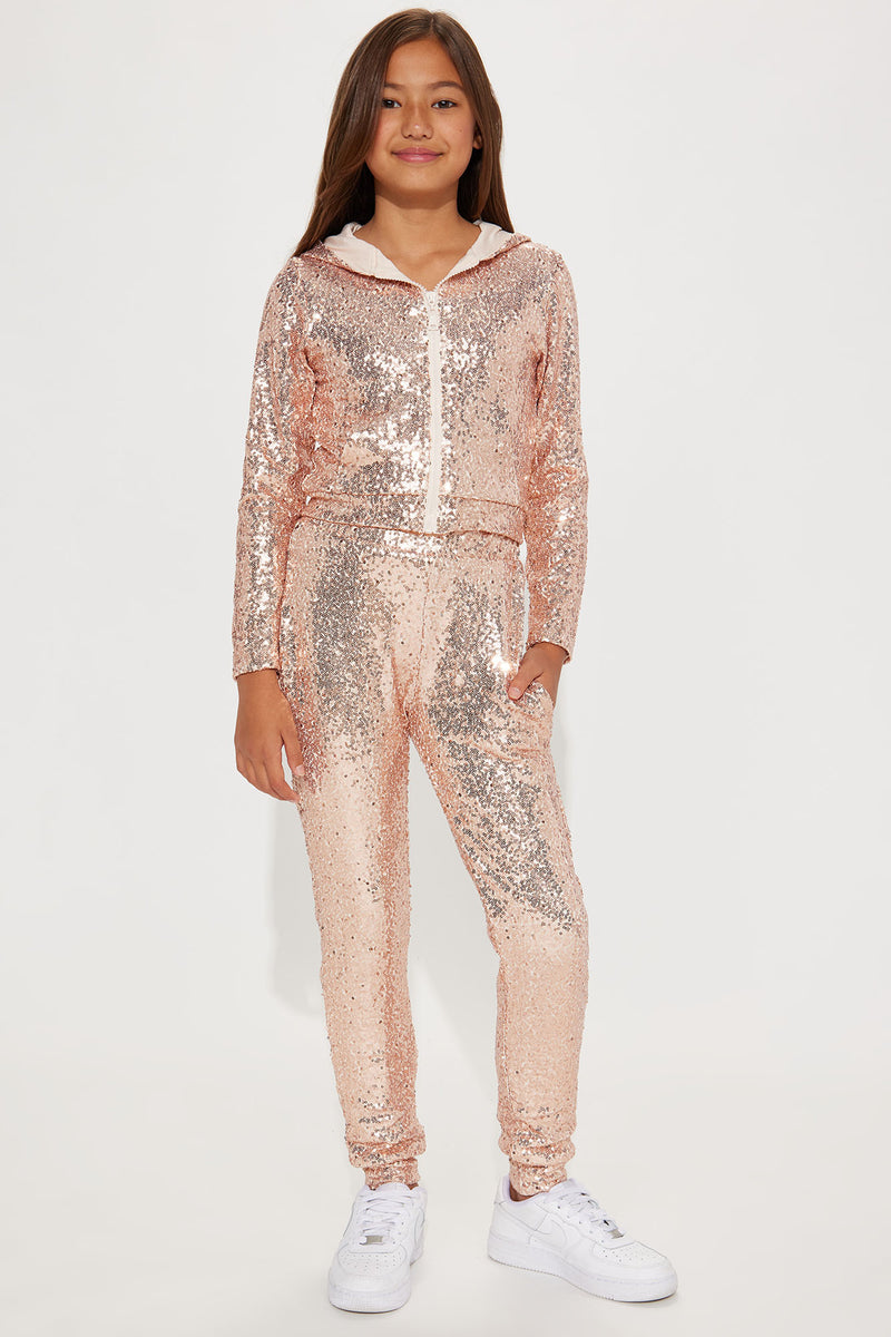 Gold new arrivals sequin sweatpants