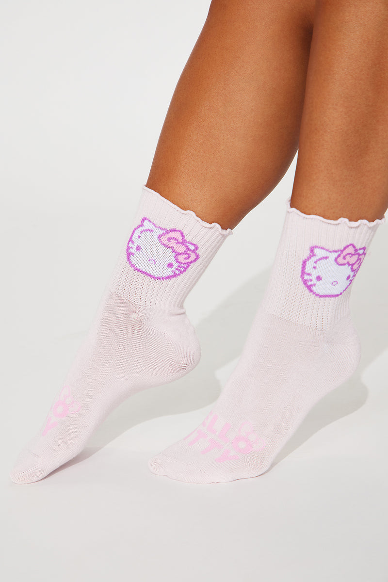 Preppy Hello Kitty 2 Pack Sock Set - Pink/combo