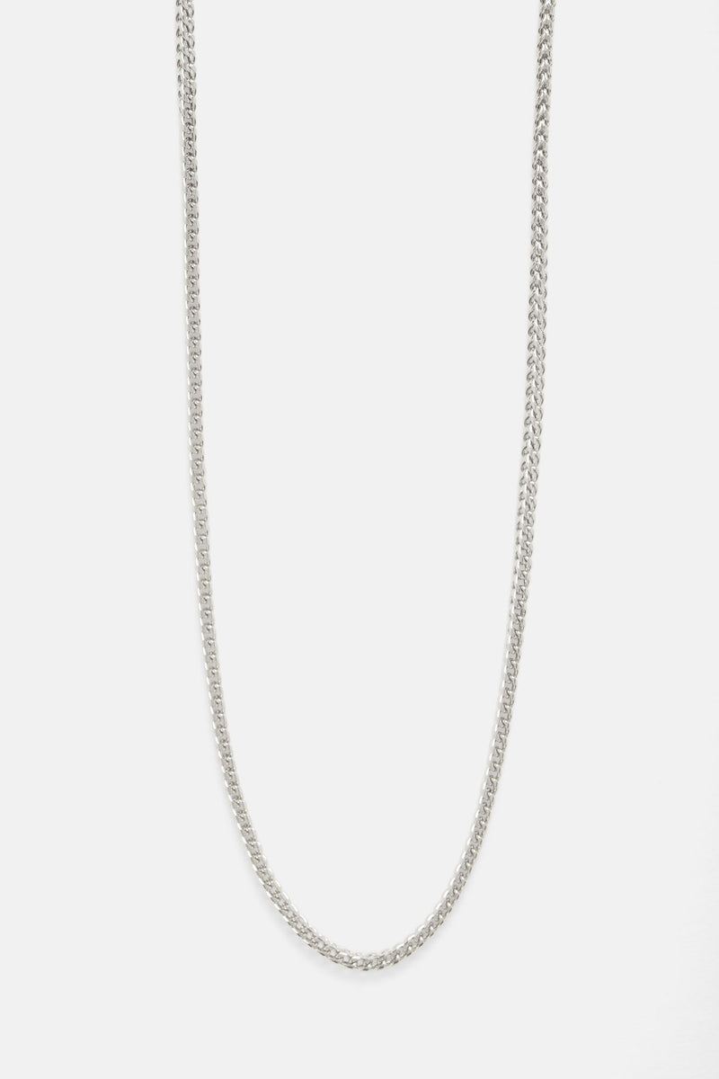 Round Franco Chain Necklace Silver Fashion Nova, Mens Jewelry