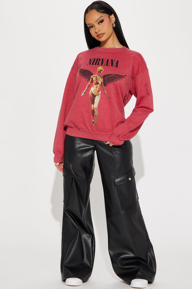Red nirvana sweatshirt sales