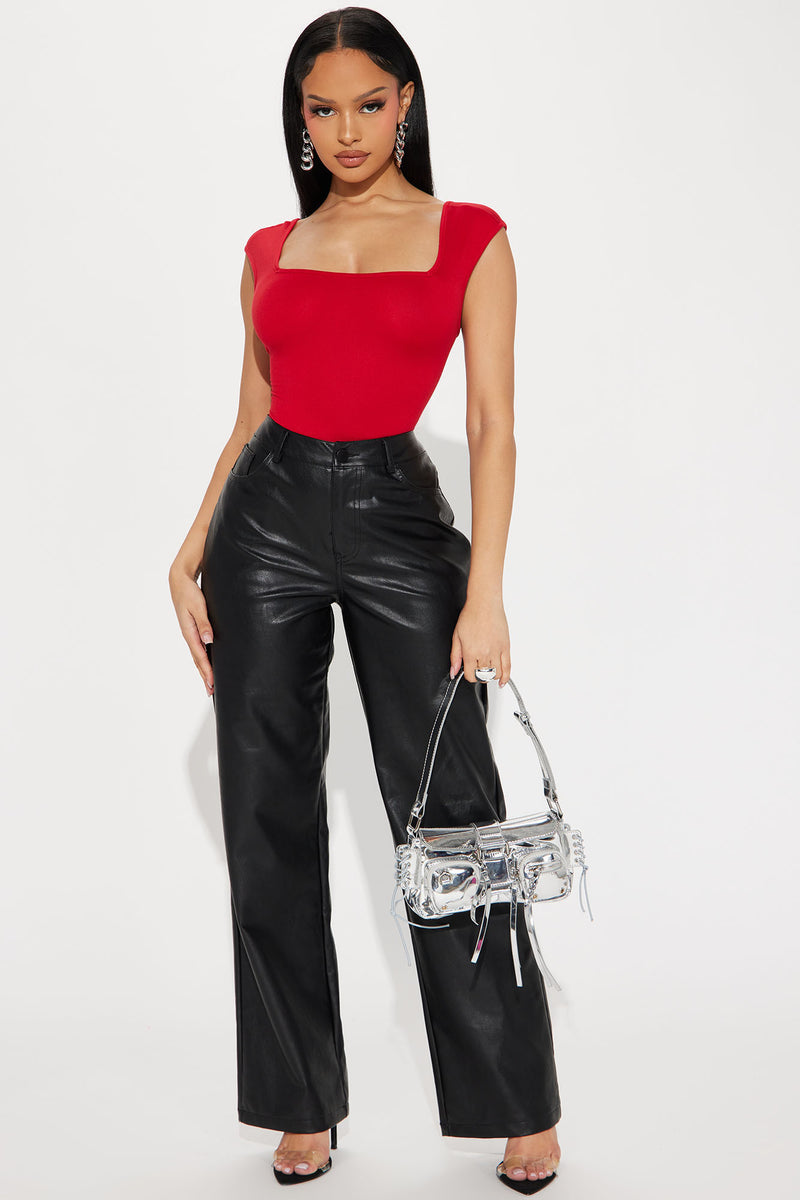 Red backless bodysuit deals