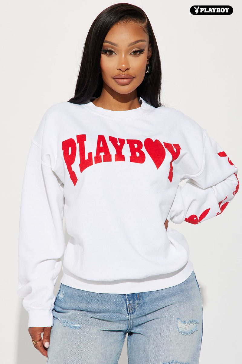 Playboy top cropped sweatshirt