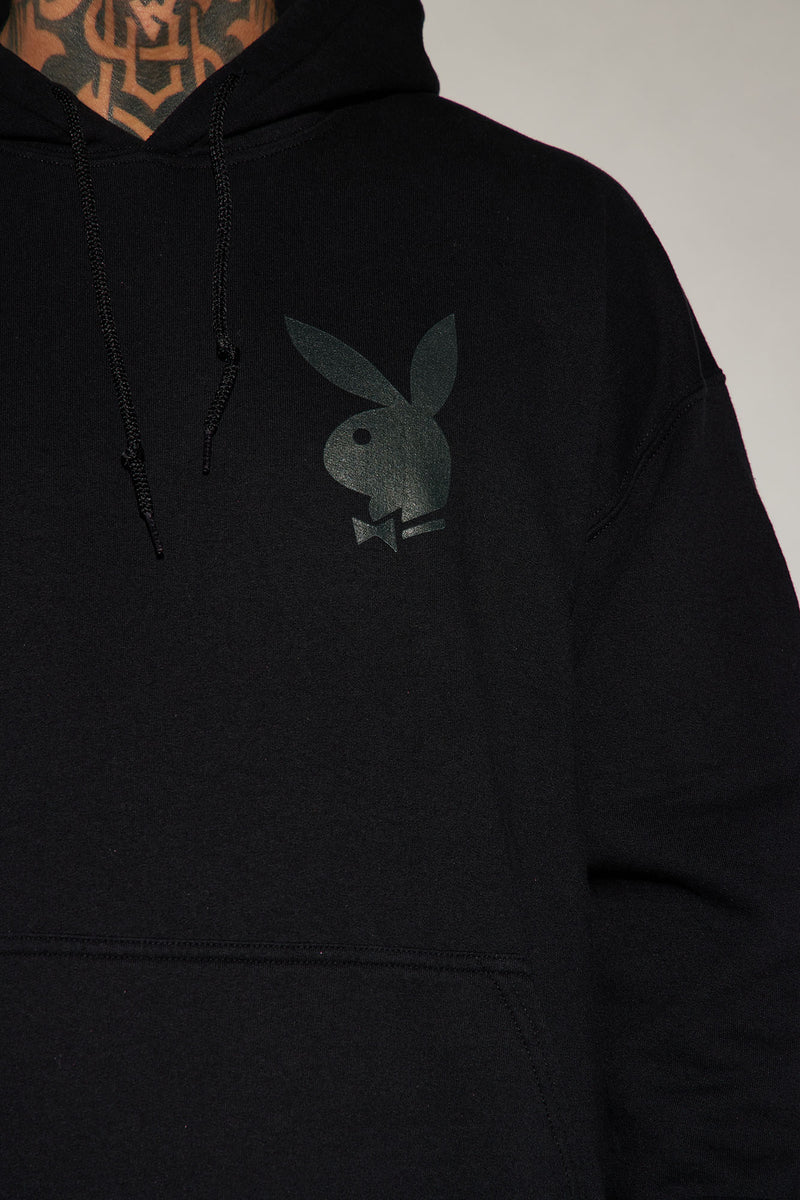 Black playboy clearance bunny hoodie