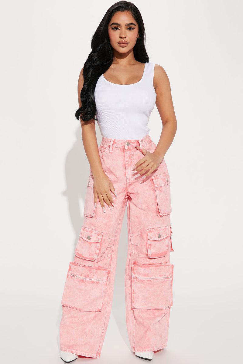 Baby pink cargo discount pants