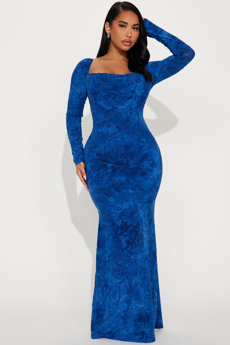 Leah Maxi Dress Blue Fashion Nova, Dresses Fashion Nova
