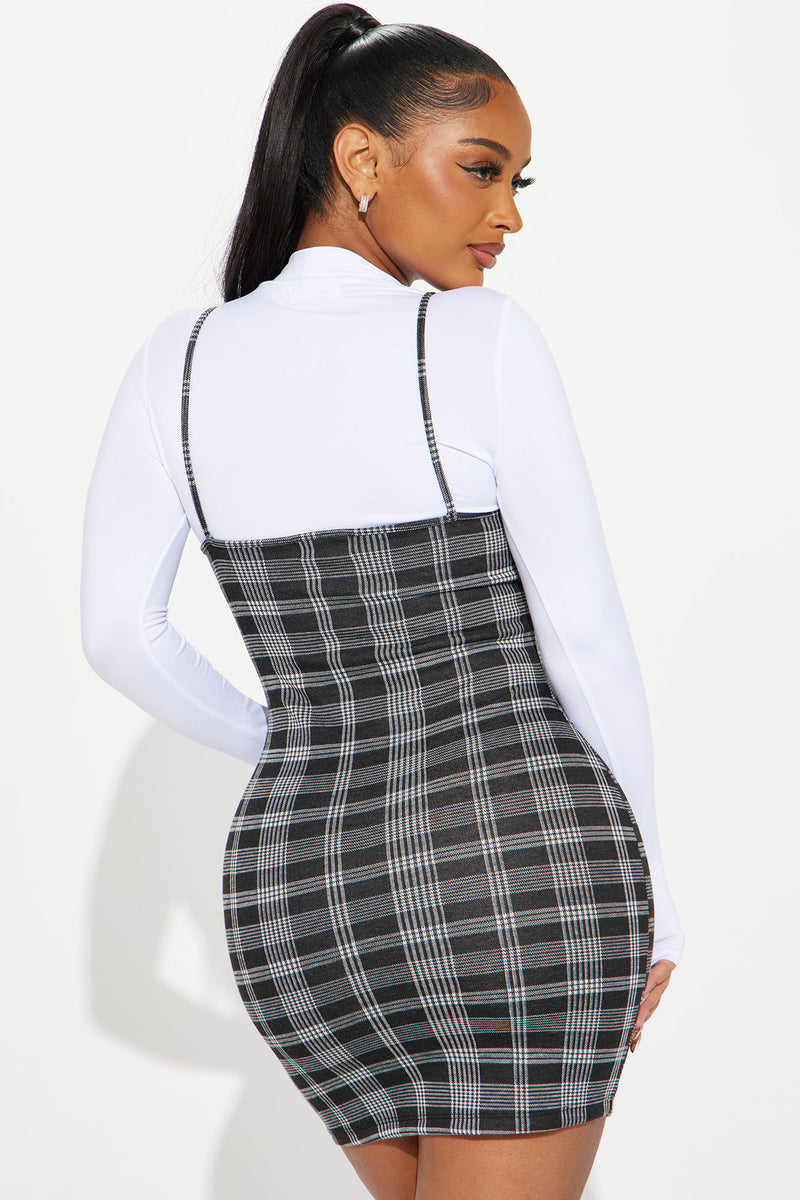 Fashion nova checkered dress on sale