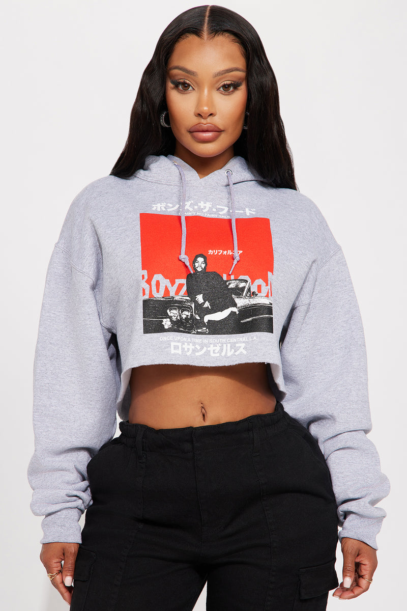 Crop top hood top
