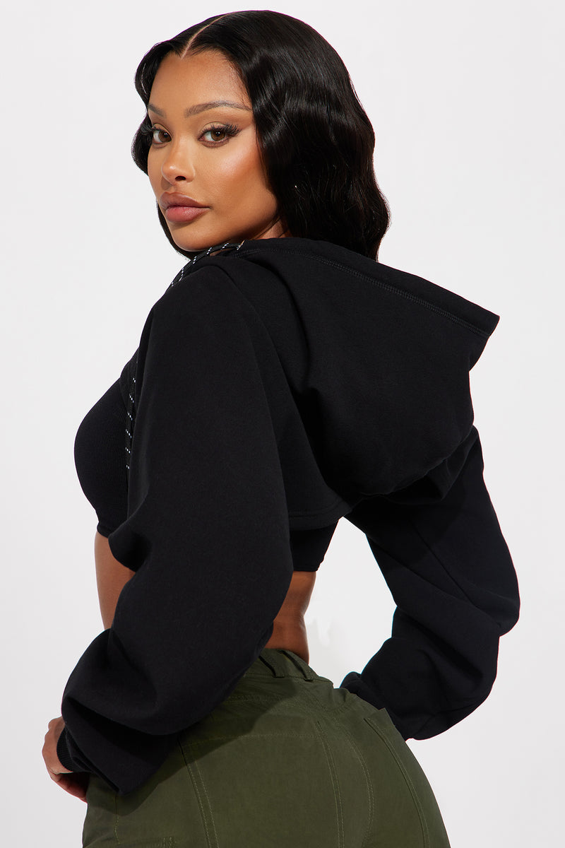 Fashion nova crop top hoodie sales