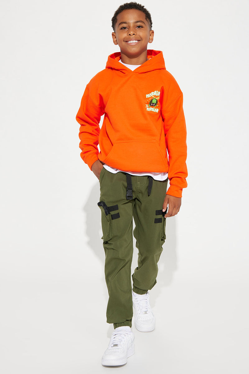 Orange hoodie boy sales