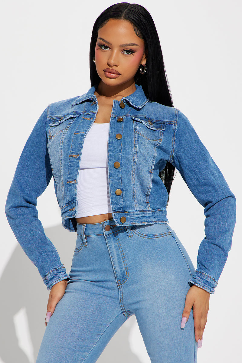 Denim jacket fashion nova clearance