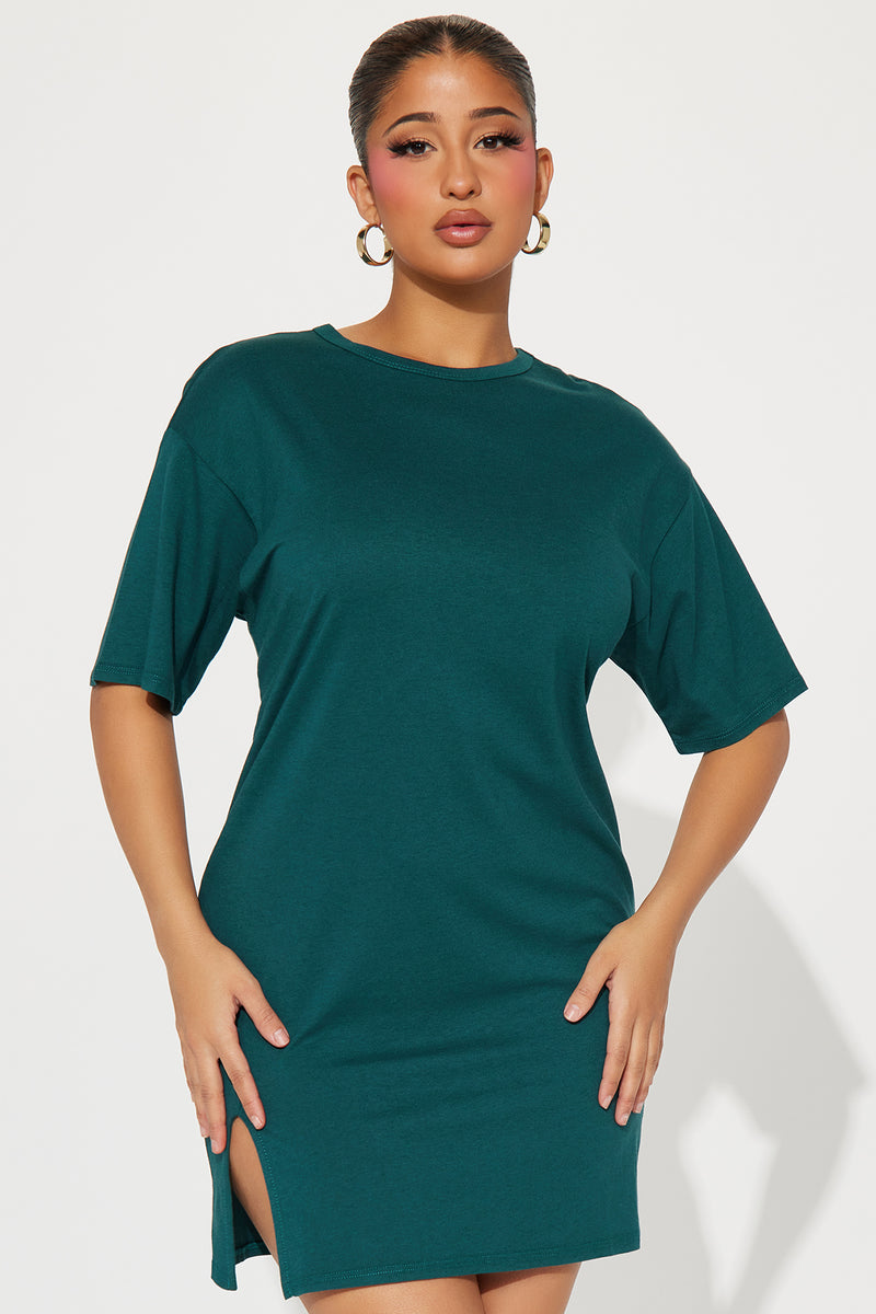 Emerald green shop t shirt dress