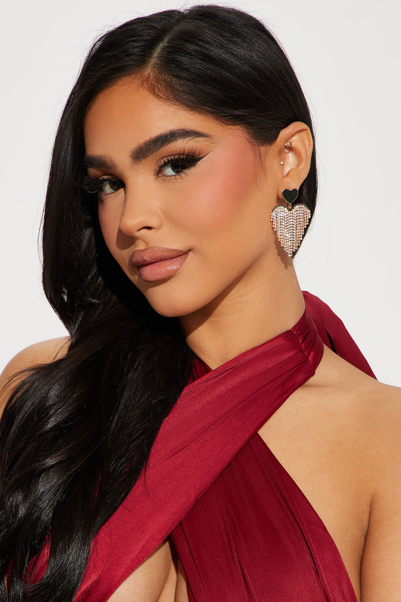 Shining Heart Earrings Gold Fashion Nova, Jewelry Fashion Nova