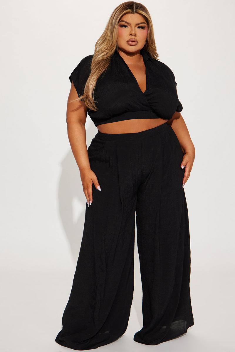 Mea Gauze Pant Set Black Fashion Nova, Matching Sets Fashion Nova