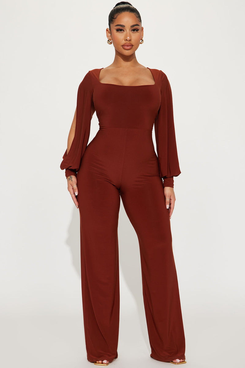 Ella Jumpsuit Chestnut Fashion Nova, Jumpsuits Fashion Nova