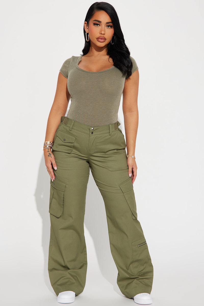 Women's plus size deals olive green cargo pants
