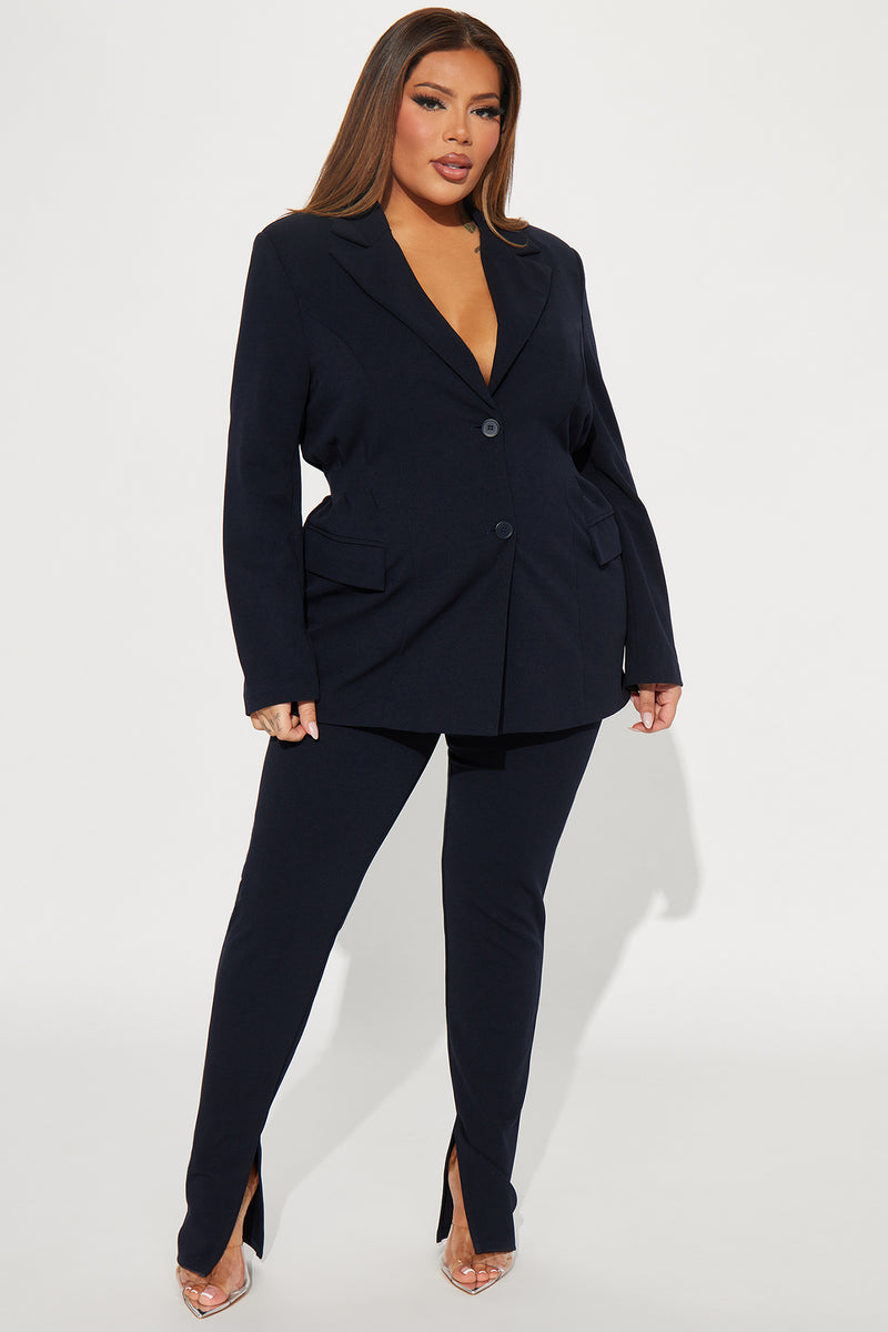 Monroe Blazer Pant Set - Navy  Fashion Nova, Matching Sets