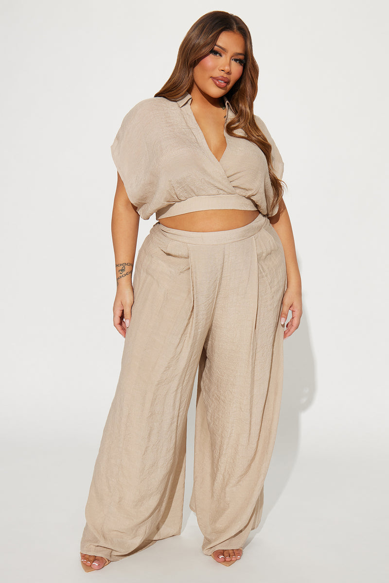 Mea Gauze Pant Set Taupe Fashion Nova, Matching Sets Fashion Nova