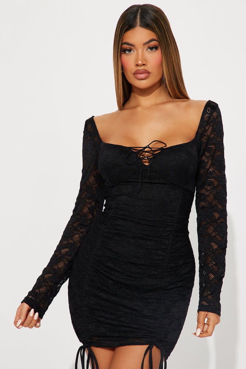 Carolina Lace Mini Dress - Black | Fashion Nova, Dresses | Fashion Nova