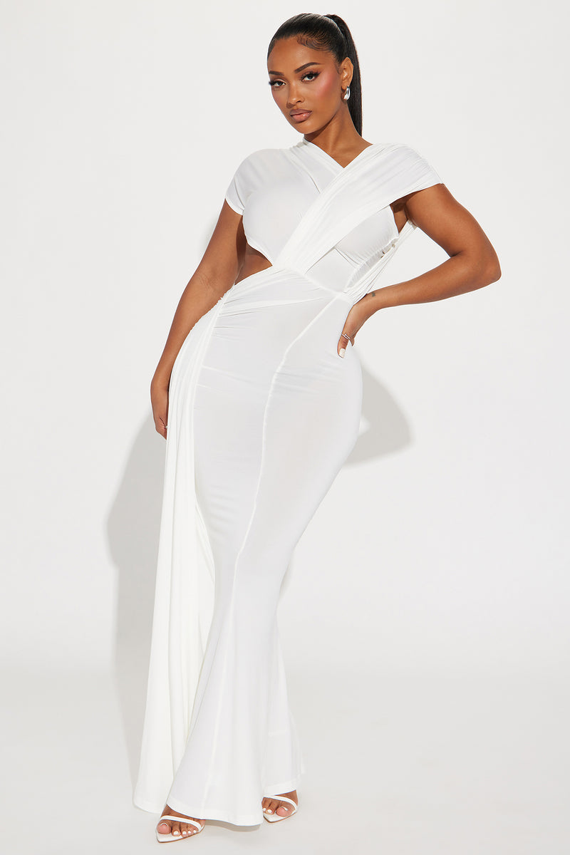 Missguided white maxi dress outlet