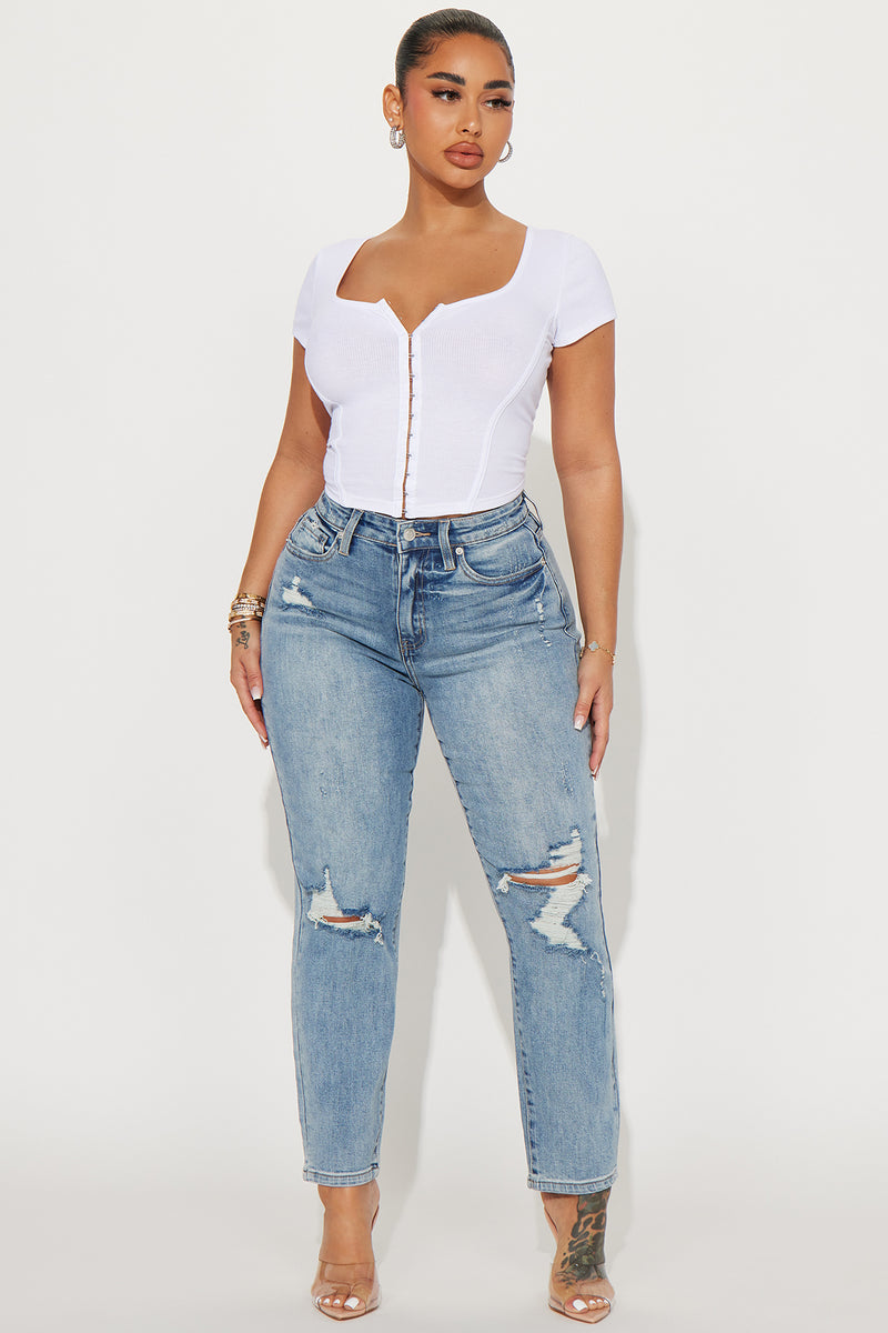 Fashion nova hotsell mom jeans review