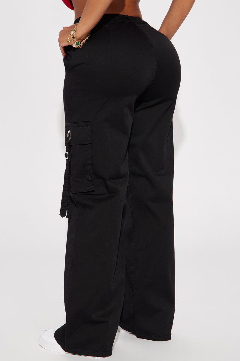 Pantalón Fashion Nova Lay Low Wide Leg Cargo - Khaki
