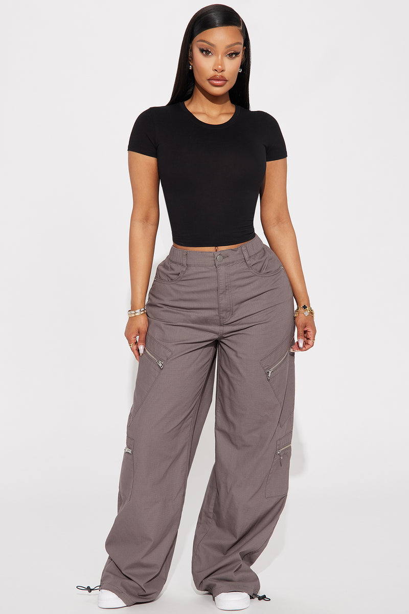 All My Life Ripstop Cargo Pant Charcoal Fashion Nova, Pants
