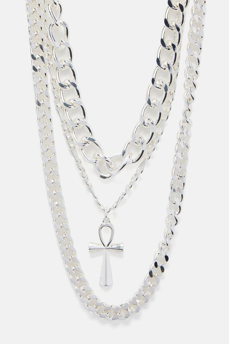 Key Of Life Necklace Silver Fashion Nova, Jewelry Fashion Nova