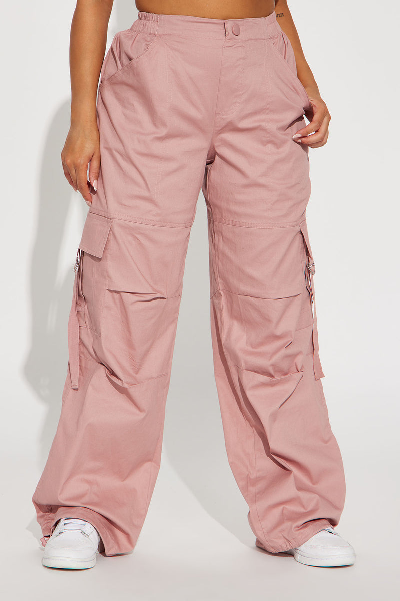 Carolina Wide Leg Cargo Pant - Mauve, Fashion Nova, Pants