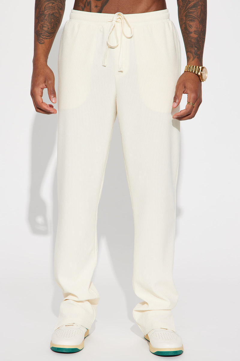 Show Up Slim Slit Pants - Off White