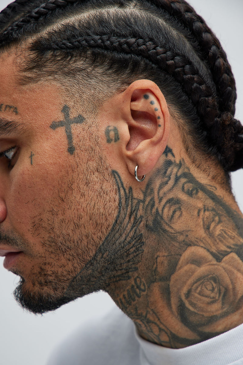 Thin Hoop Stainless Steel Earring Set Silver Fashion Nova, Mens